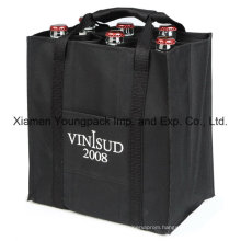 Custom Imprinted Eco-Friendly Reusable Non-Woven Cloth Wine Bottle Bag